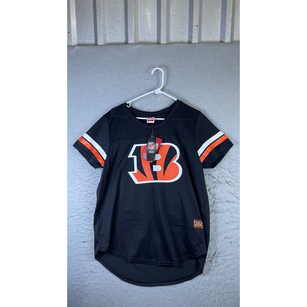 Ultra Game NFL Cincinnati Bengals Jersey Womens XL Black NWT Mesh 68 EST 14112